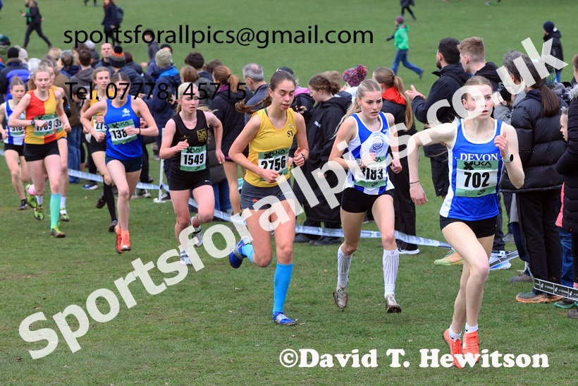 Womens Under-17s 2026 UK CAU Inter Counties Cross Country, Wollaton Park, Nottingham. Photo: David T. Hewitson/Sports for All Pics